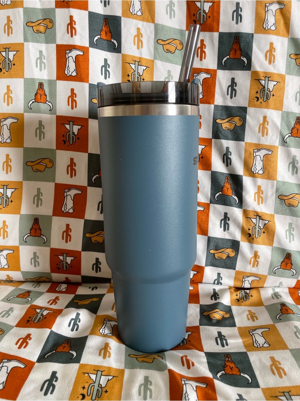 Stanley Matte Blue 30 oz Tumbler with Handle - Picture 3 of 7